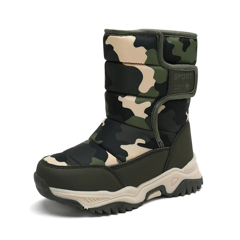 kids camo winter boots