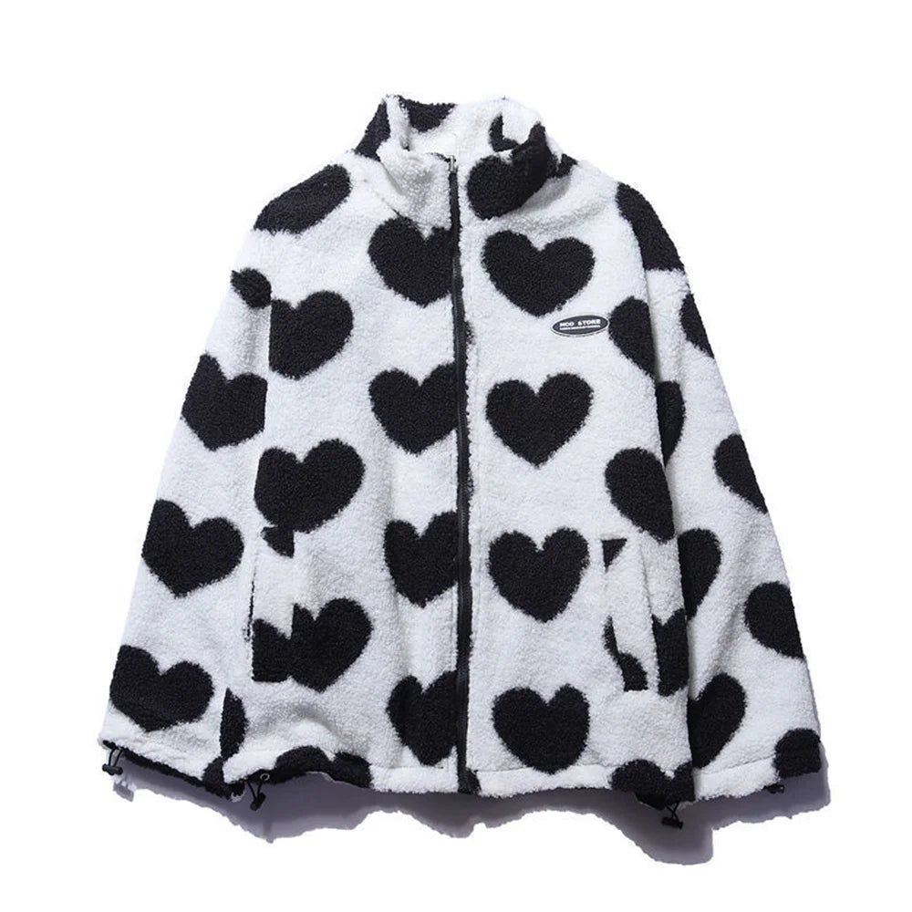 heart reversible coat