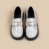 White PU leather Rubber Sneakers