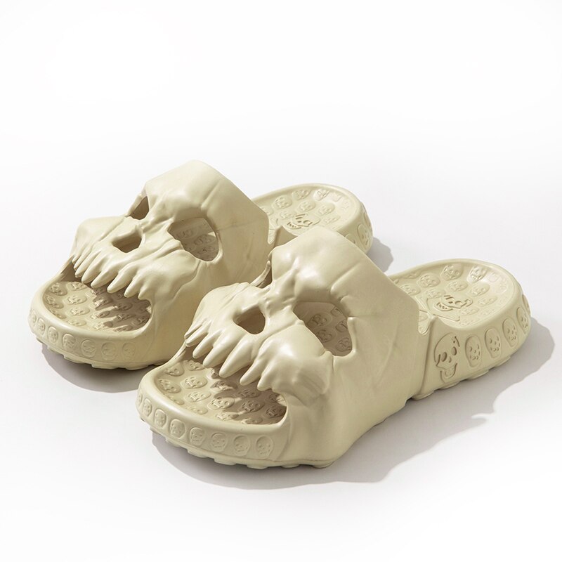 skull slippers