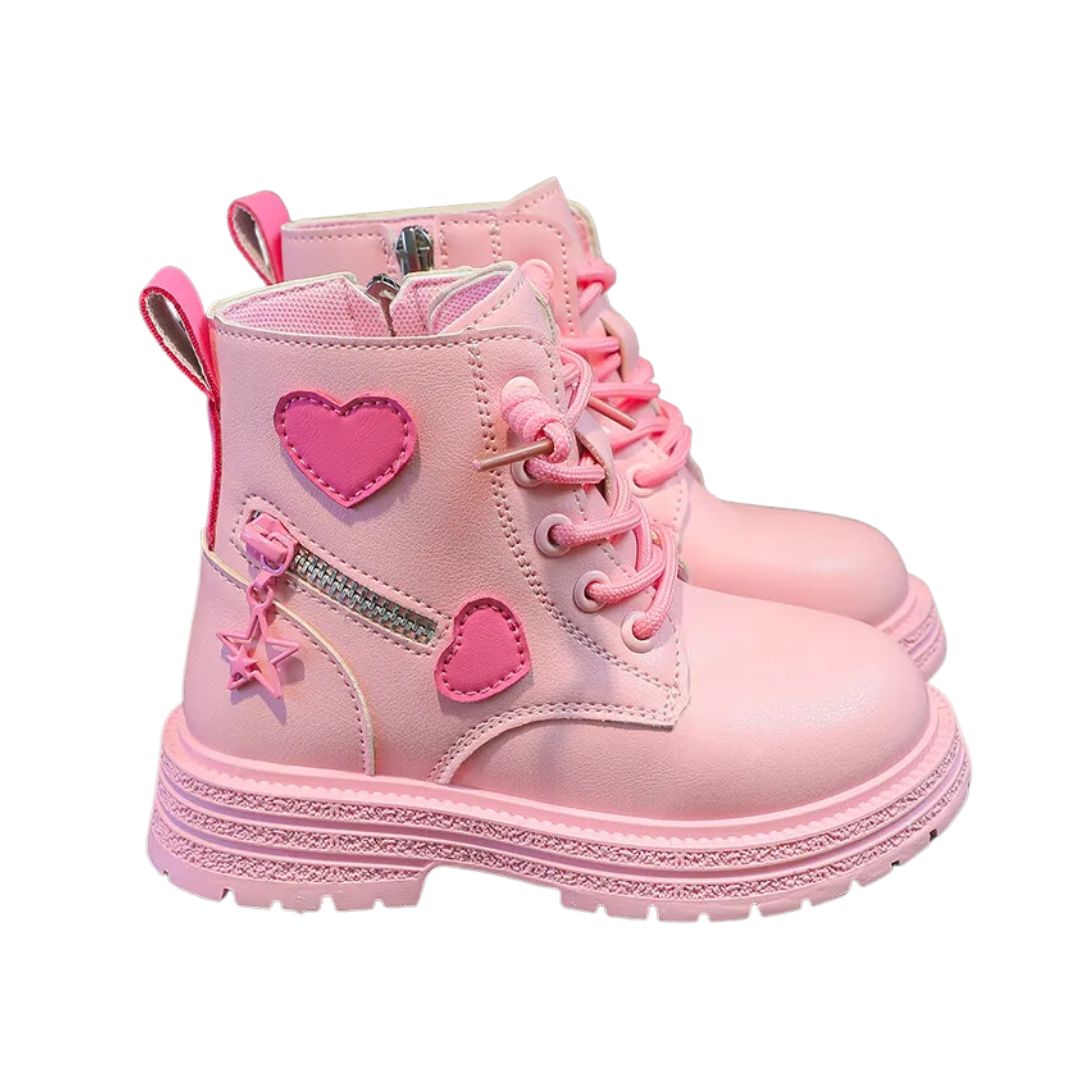 girls loveheart boots